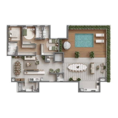 Planta 264m²