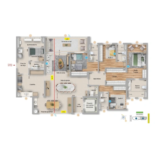 Planta 207m²