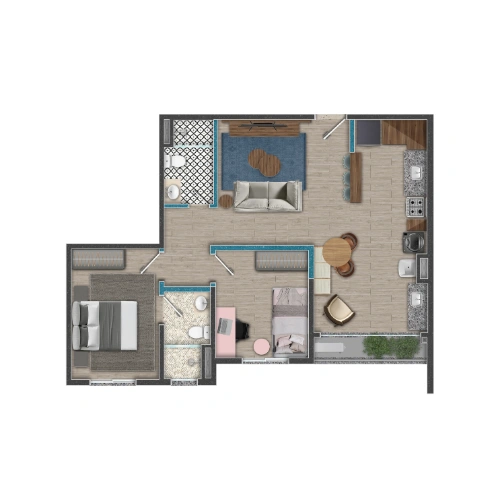 Planta 72m²