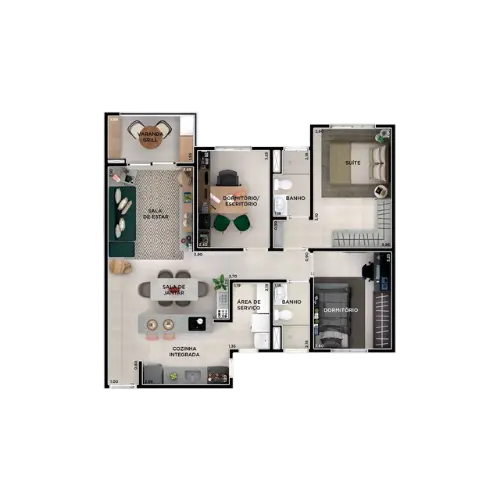 Planta 78m²
