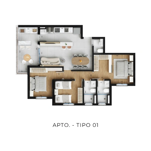 Planta 88m²