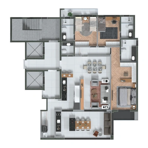 Planta 134m²