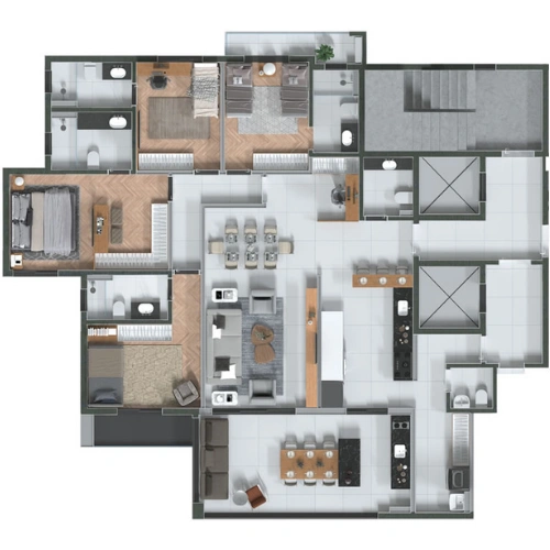 Planta 163m²