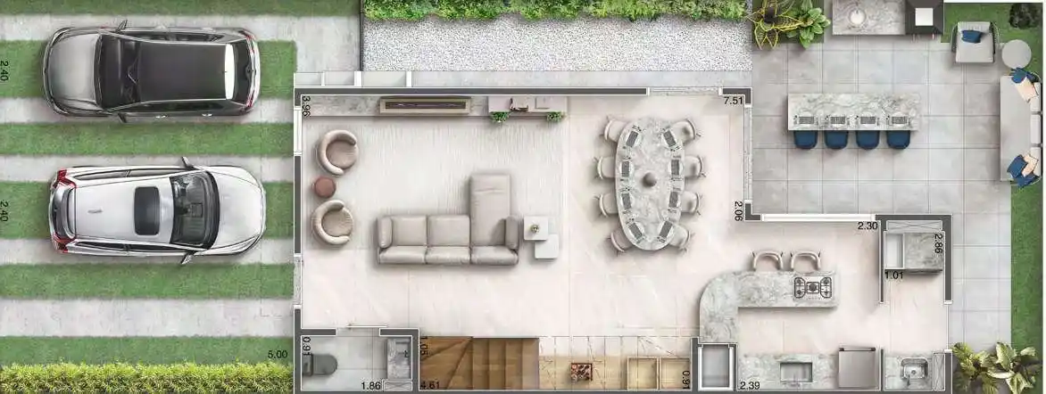 Planta Térreo 145m²